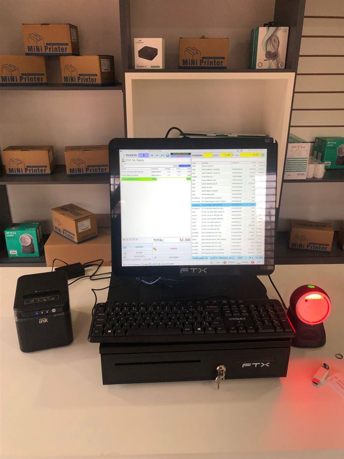 Sistema NODO POS funcionando en un comercio retail